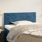 vidaXL Tête de lit Bleu foncé 100x5x78/88 cm Velours