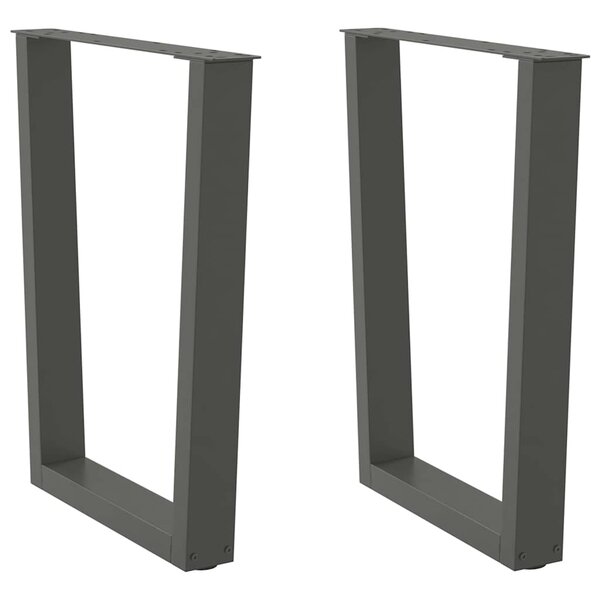 vidaXL Pieds de table à manger en forme de V 2 pièces Anthracite 60 x (72-73 3) cm Acier