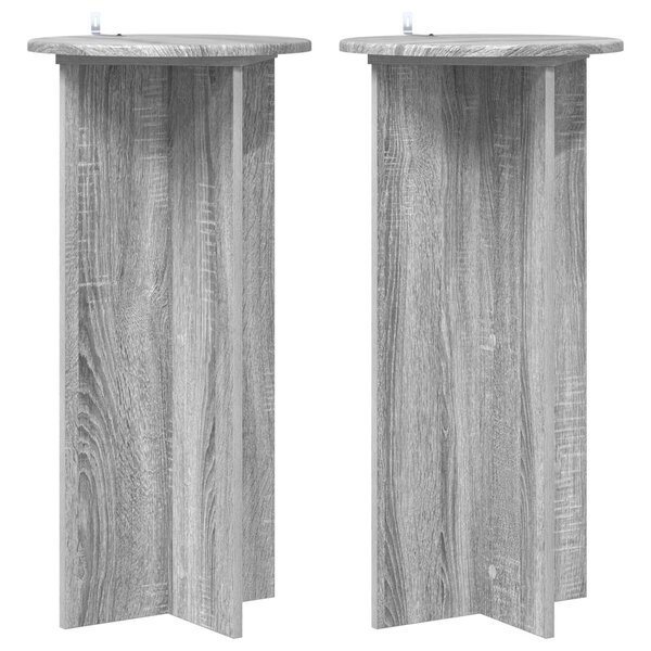 vidaXL Support de Plante 2 pièces Sonoma gris 40 x 40 x 80 cm