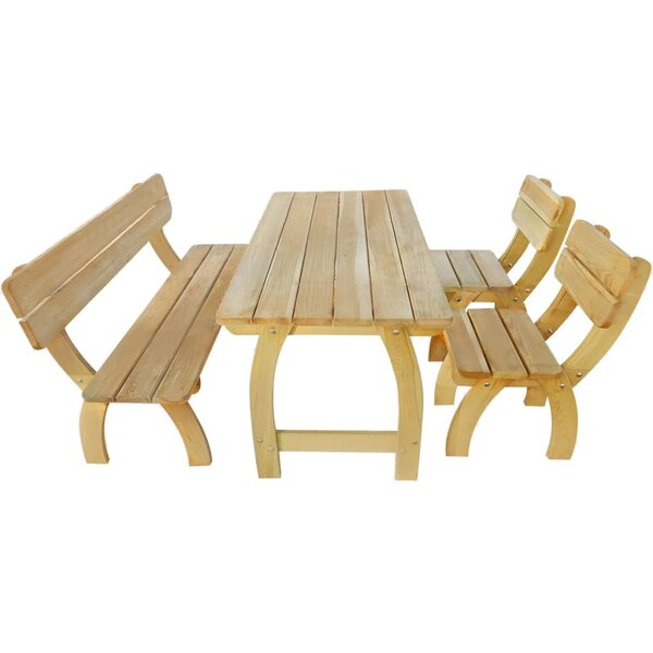 vidaXL Ensemble à manger d'extérieur 4 Pièces Bois de pin imprégné