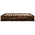 vidaXL Cadre de lit sans matelas chêne fumé 180x200 cm