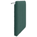 vidaXL Coussin de tête de lit Hanko vert foncé 90 cm velours