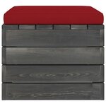 Vidaxl repose-pied palette de jardin avec coussin bois de pin