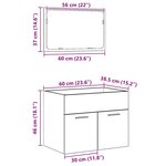 vidaXL Ensemble de meubles salle de bain 2 Pièces chêne noir