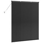 vidaXL Store de Fenêtre avec des rideaux Autre Noir 80 x 130 cm Aluminium