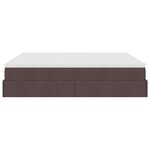 VidaXL Cadre de lit ottoman avec matelas marron foncé 180x200 cm tissu