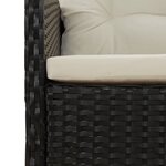 vidaXL Salon de jardin 5 Pièces avec coussins Noir Résine tressée