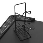 Bureau table poste de travail meuble d'ordinateur informatique étude de jeu à LED en forme de Y 110 x 60 x 75 cm noir 02_0023776