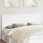 vidaXL Tête de lit avec tête de lit Blanc 180 cm Bois d'ingénierie