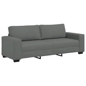 vidaXL Canapé à 3 places gris foncé 180 cm tissu