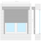 vidaXL Volet roulant aluminium 100x100 cm blanc