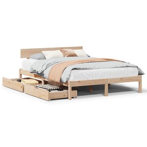 vidaXL Cadre de lit sans matelas 120x190 cm bois de pin massif
