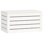 vidaXL Boîte de rangement Blanc 59 5x36 5x33 cm Bois massif de pin