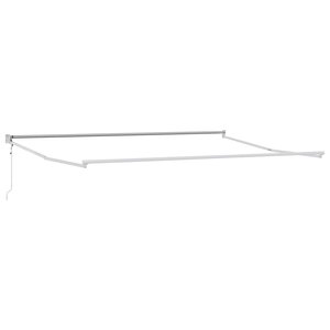 vidaXL Cadre de store rétractable électrique Blanc 4 x 2 m Aluminium