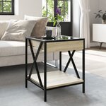vidaXL Table basse avec LED Infinity chêne sonoma 40x40x49 cm