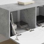 vidaXL Meuble TV mural 2 Pièces Béton 60 x 31 x 29.5 cm Bois d'ingénierie