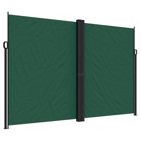 vidaXL Auvent latéral rétractable vert foncé 220x1200 cm