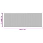 vidaXL Tapis rectangulaire marron foncé 70x200 cm bambou
