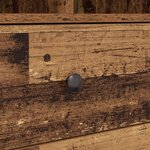 vidaXL Bureau avec rangement vieux bois en bois d'ingénierie