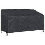 vidaXL Housse de banc de jardin Noir 185 x 85 x 65 / 94 cm Tissu 210D