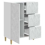 vidaXL Buffet Blanc 66 x 34 5 x 90 cm Bois d'ingénierie