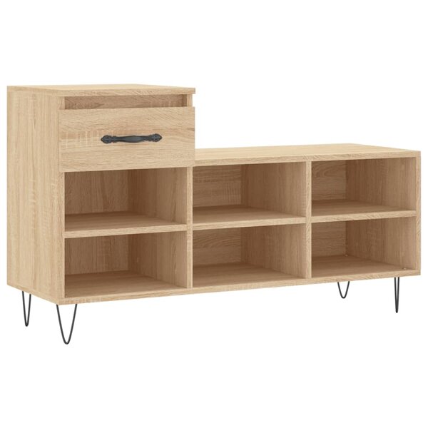 vidaXL Armoire à chaussures Chêne sonoma 102x36x60cm Bois d'ingénierie