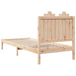 vidaXL Cadre de lit extra long sans matelas 100x220 cm bois massif