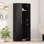 vidaXL Highboard Chêne noir 60 x 35 x 180 cm Bois d'ingénierie