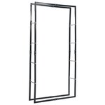 vidaXL Portant de bois de chauffage Noir 100x25x200 cm Acier