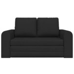 vidaXL Canapé-Lit 60cm Noir tissu
