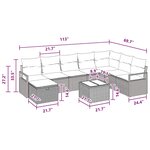 vidaXL Ensemble de canapé de jardin 9 Pièces Marron Poly rotin