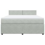 vidaXL Sommier à lattes de lit et matelas Gris clair 180x200cm Velours