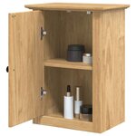 vidaXL Armoire murale de salle de bain avec stockage BODO Marron miel