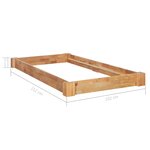 vidaXL Cadre de lit Bois de chêne massif 90x200 cm