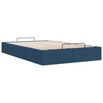 vidaXL Cadre de lit ottoman sans matelas bleu 120x200 cm tissu