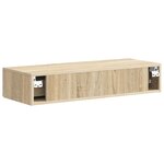 vidaXL Table d'appoint murale Chêne Sonoma 87 5 x 34 5 x 17 cm