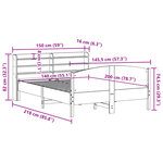 vidaXL Cadre de lit sans matelas blanc 140x200 cm bois de pin massif