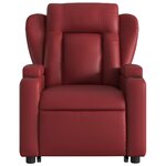 vidaXL Fauteuil inclinable électrique rouge bordeaux similicuir