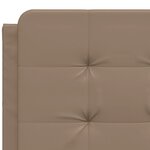 vidaXL Cadre de lit sans matelas Zadar cappuccino 140x190 cm similicuir