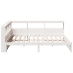 vidaXL Lit bibliothèque sans matelas blanc 140x190 cm bois pin massif