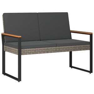 vidaXL Banc extérieur 2 -Seater 107 x 61 x 80 cm polyrotin