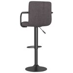 vidaXL Tabourets de bar lot de 2 taupe tissu