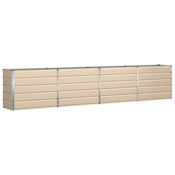 vidaXL Jardinière Ivoire 480 x 50 x 45 cm Acier galvanisé