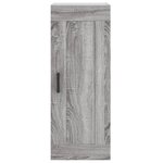 vidaXL Buffet haut Sonoma gris 34 5x34x180 cm Bois d'ingénierie