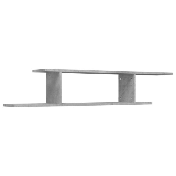 vidaXL Étagère TV murale Gris béton 125x18x23 cm Bois d’ingénierie