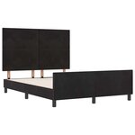 vidaXL Lit à ressorts avec tête de lit Noir 160 x 200 cm Velours