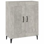 vidaXL Buffet Gris béton 69 5x34x90 cm Bois d'ingénierie