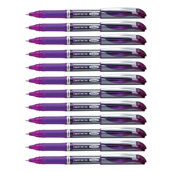 Roller Encre Gel ENERGEL BL60 Pointe Large Violet x 12 PENTEL