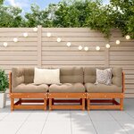 vidaXL Unité de canapé sectionnel Brun Ciré 183 x 61 x 62 cm