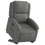 vidaXL Fauteuil inclinable Gris foncé Tissu
